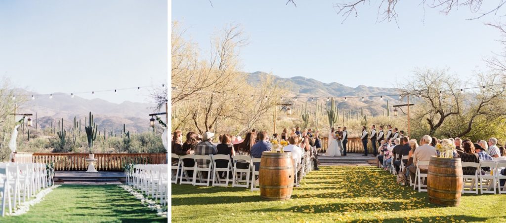 tanque verde ranch outdoor arizona wedding ceremony venue